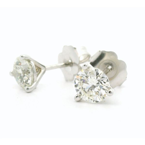 14k White Gold Diamond Martini Stud Earrings, 1.10cttw Jaymark Jewelers Cold Spring, NY