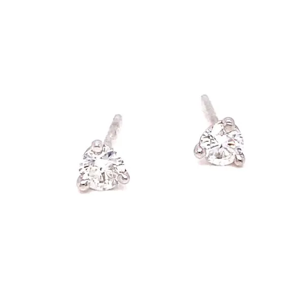 14K White Gold Diamond Martini Stud Earrings, .25cttw Jaymark Jewelers Cold Spring, NY