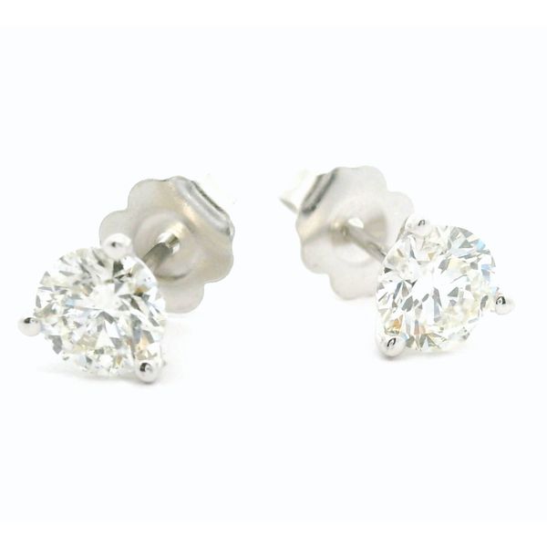 14K White Gold Diamond Martini Stud Earrings, 1.00cttw Jaymark Jewelers Cold Spring, NY