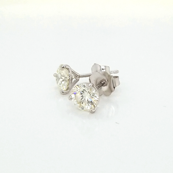 14k White Gold Martini Set Diamond Studs 1.43cttw Image 2 Jaymark Jewelers Cold Spring, NY
