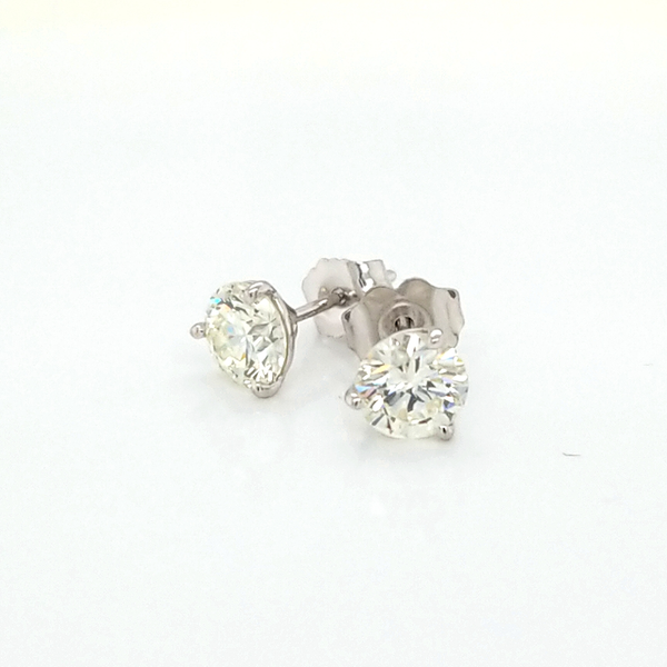 14k White Gold Martini Set Diamond Studs 1.43cttw Jaymark Jewelers Cold Spring, NY