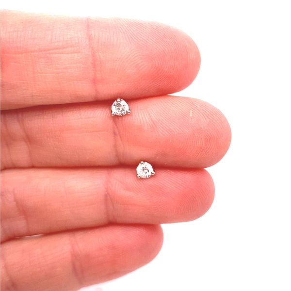 14K White Gold Diamond Martini Stud Earrings, .25cttw Image 2 Jaymark Jewelers Cold Spring, NY