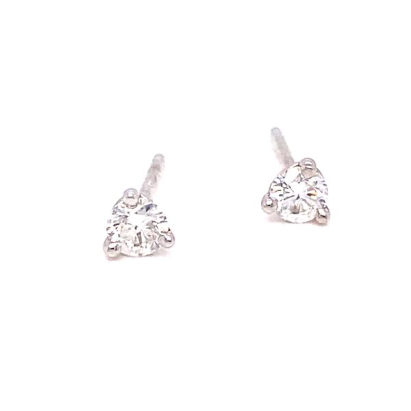 14K White Gold Diamond Martini Stud Earrings, .25cttw Jaymark Jewelers Cold Spring, NY