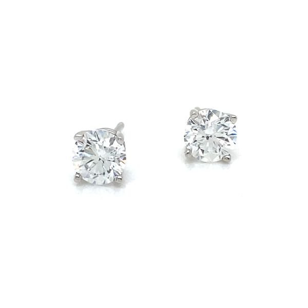 14K White Gold Lab Grown Diamond Stud Earrings, 1cttw Jaymark Jewelers Cold Spring, NY