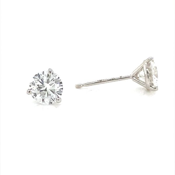 14K White Gold Lab Grown Diamond Stud Earrings, 1.04cttw Image 3 Jaymark Jewelers Cold Spring, NY