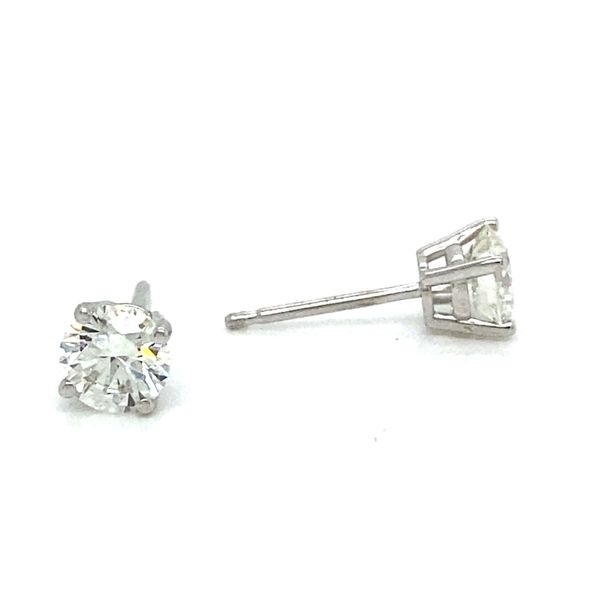 14K  White Gold Lab Grown Diamond Studs Image 3 Jaymark Jewelers Cold Spring, NY
