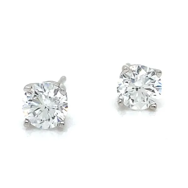 14K White Gold Lab Grown Diamond Stud Earrings, 1.00cttw Jaymark Jewelers Cold Spring, NY