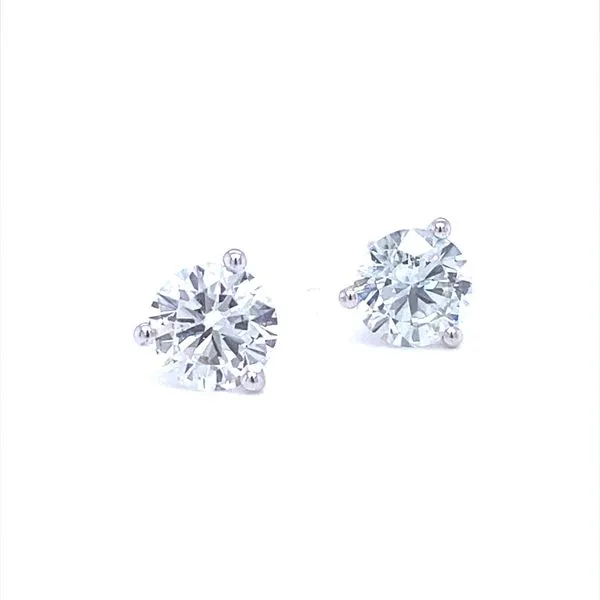 14K White Gold Lab Grown Diamond Martini Stud Earrings, 1.50cttw Jaymark Jewelers Cold Spring, NY