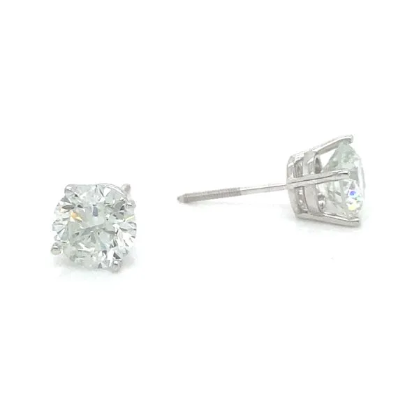 14K White Gold Lab Grown Diamond Stud Earrings, 1.75cttw Image 3 Jaymark Jewelers Cold Spring, NY