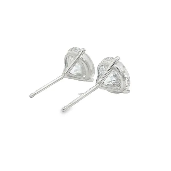 14K White Gold 3cttw Lab Grown Diamond Stud Earrings Image 4 Jaymark Jewelers Cold Spring, NY