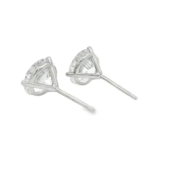 14K White Gold 3cttw Lab Grown Diamond Stud Earrings Image 5 Jaymark Jewelers Cold Spring, NY