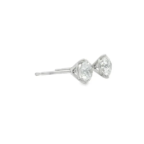 14K White Gold 1cttw Lab Grown Diamond Stud Earrings Image 2 Jaymark Jewelers Cold Spring, NY