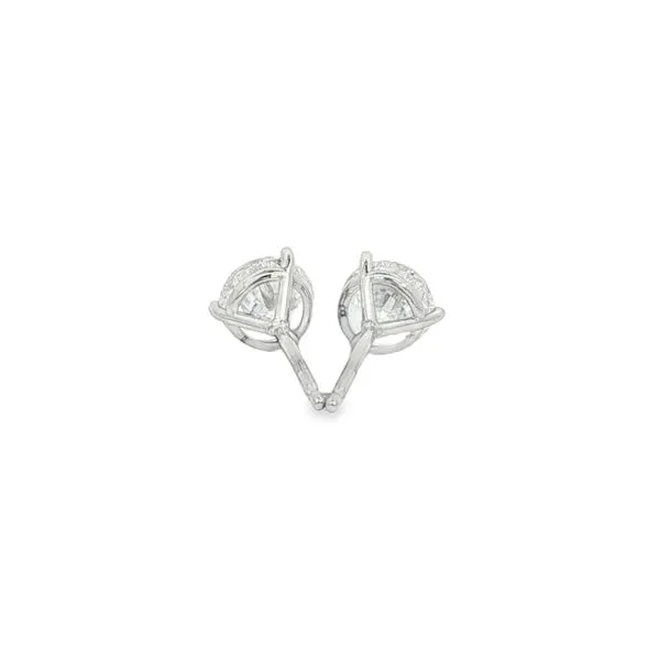14K White Gold 1cttw Lab Grown Diamond Stud Earrings Image 4 Jaymark Jewelers Cold Spring, NY