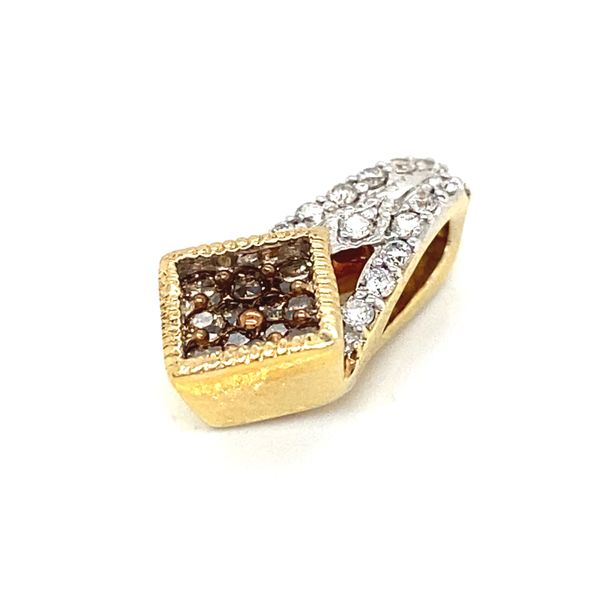 14K Yellow Gold Champagne Diamond Pendant Image 2 Jaymark Jewelers Cold Spring, NY