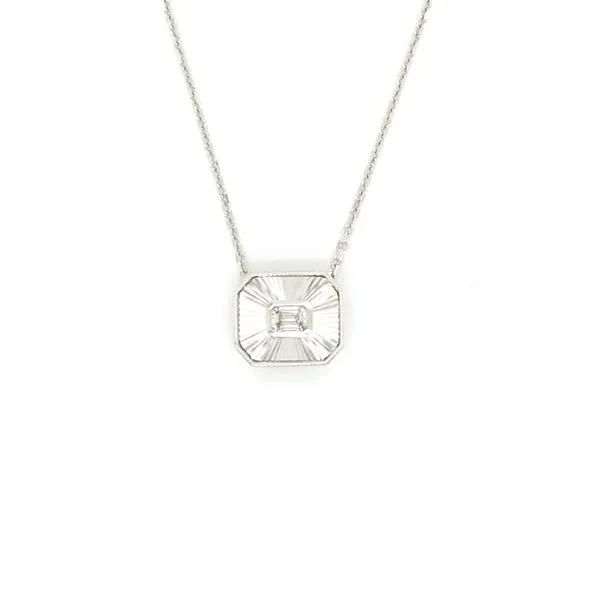 14K White Gold Diamond Hidden Bale Pendant Jaymark Jewelers Cold Spring, NY