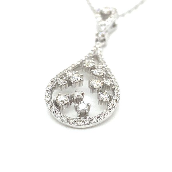 14K White Gold Diamond Pendant Image 2 Jaymark Jewelers Cold Spring, NY