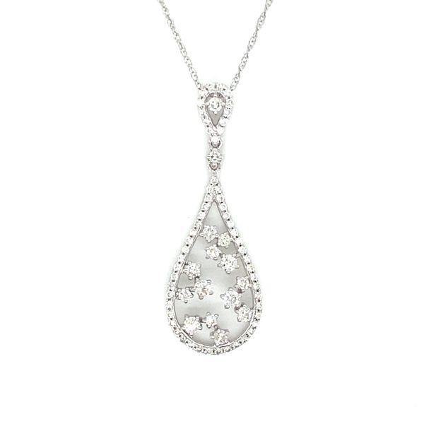 14K White Gold Diamond Pendant Jaymark Jewelers Cold Spring, NY