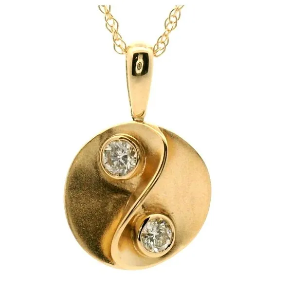 14k Yellow Gold Diamond Pendant Jaymark Jewelers Cold Spring, NY