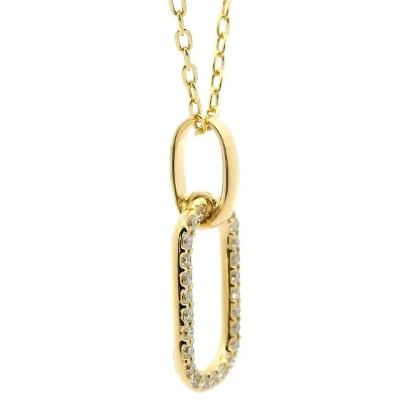 18K Yellow Gold Diamond Pendant Image 2 Jaymark Jewelers Cold Spring, NY