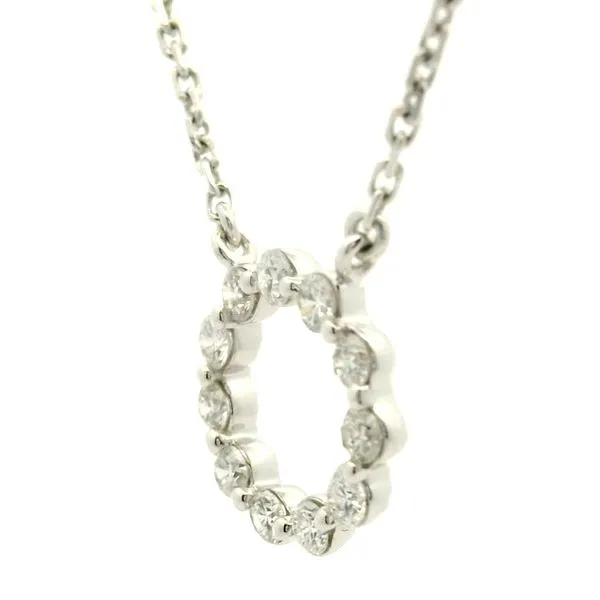 14k White Gold Diamond Necklace Image 3 Jaymark Jewelers Cold Spring, NY