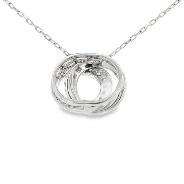 14K White Gold Diamond Necklace Image 4 Jaymark Jewelers Cold Spring, NY