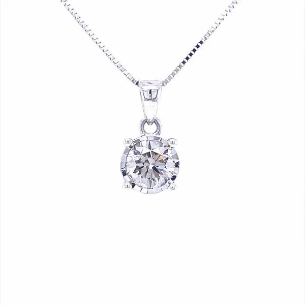 14K White Gold Lab Grown Diamond Pendant Jaymark Jewelers Cold Spring, NY