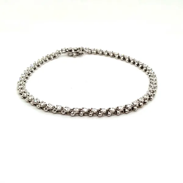 14kt White Gold Diamond Tennis Bracelet Image 2 Jaymark Jewelers Cold Spring, NY