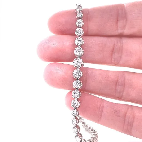 14K White Gold Diamond Tennis Bracelet, 3.09cttw Image 2 Jaymark Jewelers Cold Spring, NY