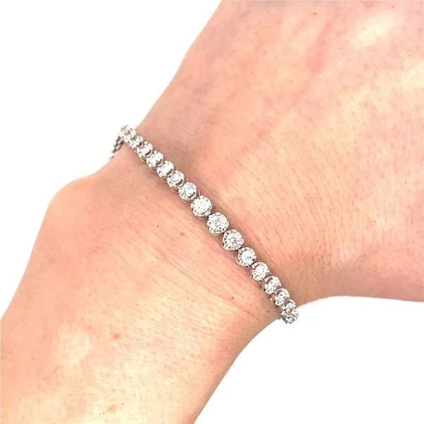 14K White Gold Diamond Tennis Bracelet, 1.99cttw Image 2 Jaymark Jewelers Cold Spring, NY