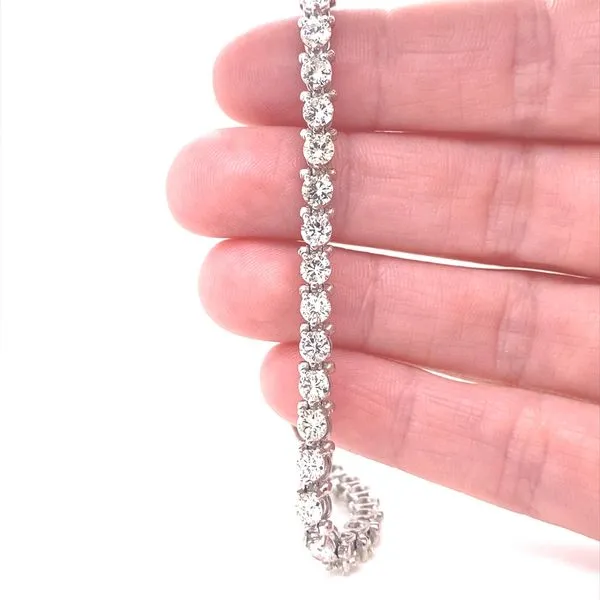 14K White Gold Diamond Tennis Bracelet, 6.70cttw Image 2 Jaymark Jewelers Cold Spring, NY