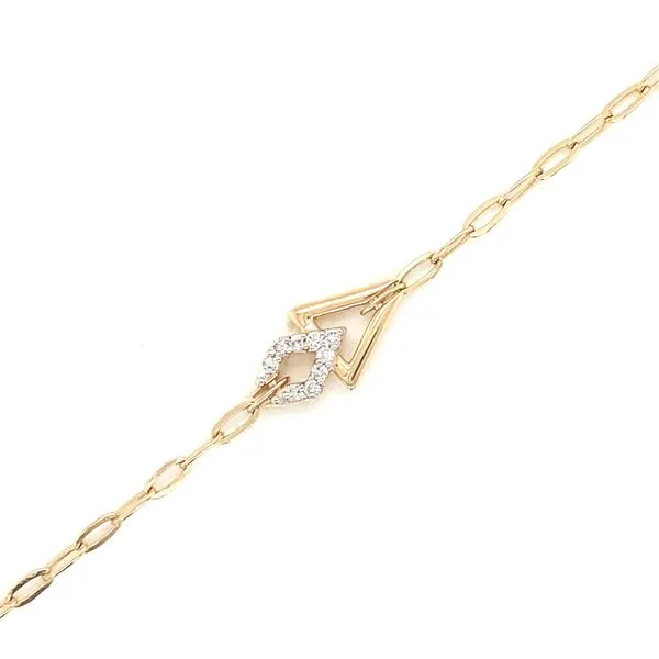 14K Yellow Gold Bracelet with Diamond Accents Jaymark Jewelers Cold Spring, NY