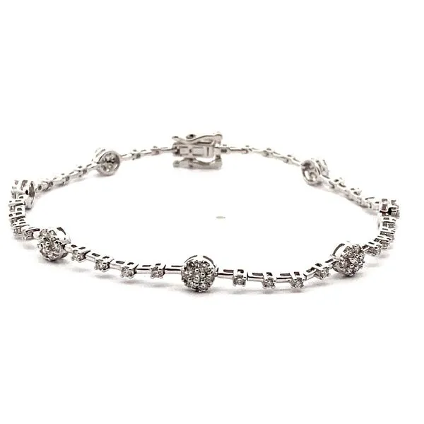 14K White Gold Diamond Tennis Bracelet, 1.23cttw Jaymark Jewelers Cold Spring, NY