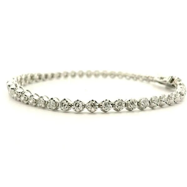 14K White Gold Diamond Tennis Bracelet, 3.14cttw Image 2 Jaymark Jewelers Cold Spring, NY