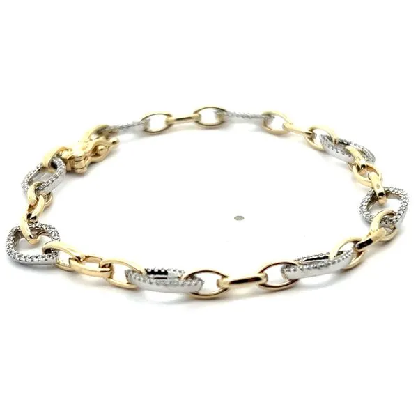 14k Gold Two Tone Diamond Bracelet Jaymark Jewelers Cold Spring, NY