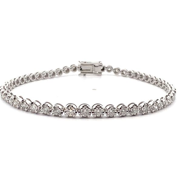 14K White Gold Diamond Tennis Bracelet, 2.00cttw Jaymark Jewelers Cold Spring, NY