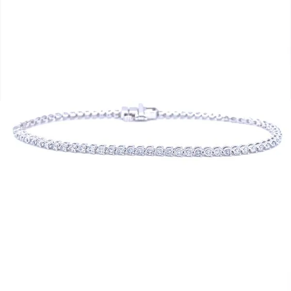 14K White Gold Lab Grown Round Cut Diamond Tennis Bracelet, 1.33cttw Jaymark Jewelers Cold Spring, NY