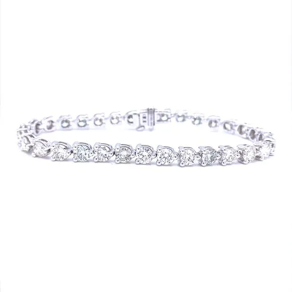 14K White Gold Lab Grown Round Cut Diamond Tennis Bracelet, 10.56cttw Jaymark Jewelers Cold Spring, NY