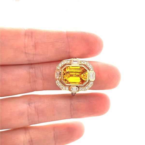14k Two-Tone Golden Sapphire & Diamond Ring Image 3 Jaymark Jewelers Cold Spring, NY