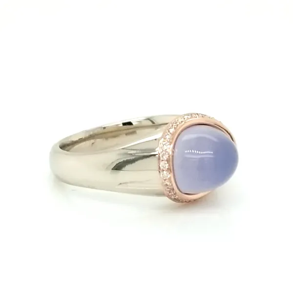 14K Two-Tone Gold Purple Chalcedony Ring Image 2 Jaymark Jewelers Cold Spring, NY