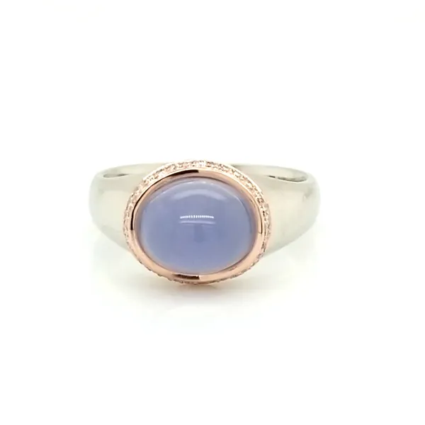 14K Two-Tone Gold Purple Chalcedony Ring Jaymark Jewelers Cold Spring, NY