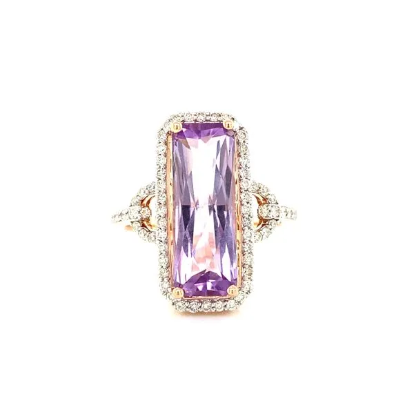 14K Rose Gold Amethyst and Diamond Ring Jaymark Jewelers Cold Spring, NY