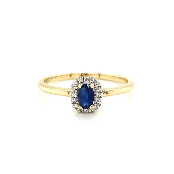 14K Yellow Gold Sapphire and Diamond Ring Jaymark Jewelers Cold Spring, NY