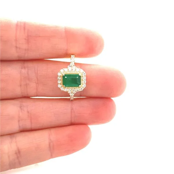 14K Yellow Gold Emerald and Diamond Ring Image 2 Jaymark Jewelers Cold Spring, NY