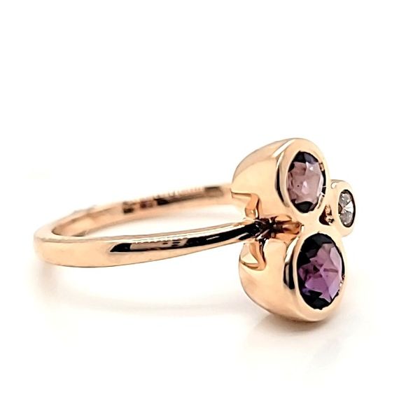 14K Yellow Gold Amethyst and Diamond Ring Image 2 Jaymark Jewelers Cold Spring, NY