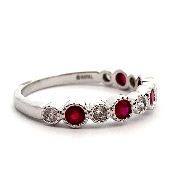 14K White Gold Ruby and Diamond Ring Image 2 Jaymark Jewelers Cold Spring, NY