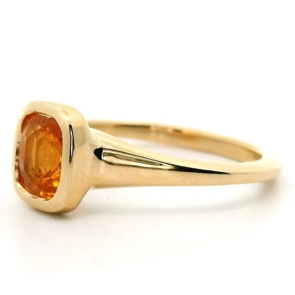14K Yellow Gold Mandarine Garnet Ring Image 3 Jaymark Jewelers Cold Spring, NY