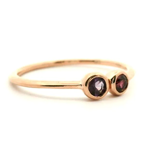 14K Rose Gold Garnet and Amethyst Ring Image 2 Jaymark Jewelers Cold Spring, NY