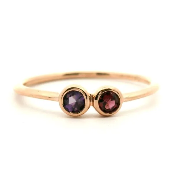 14K Rose Gold Garnet and Amethyst Ring Jaymark Jewelers Cold Spring, NY