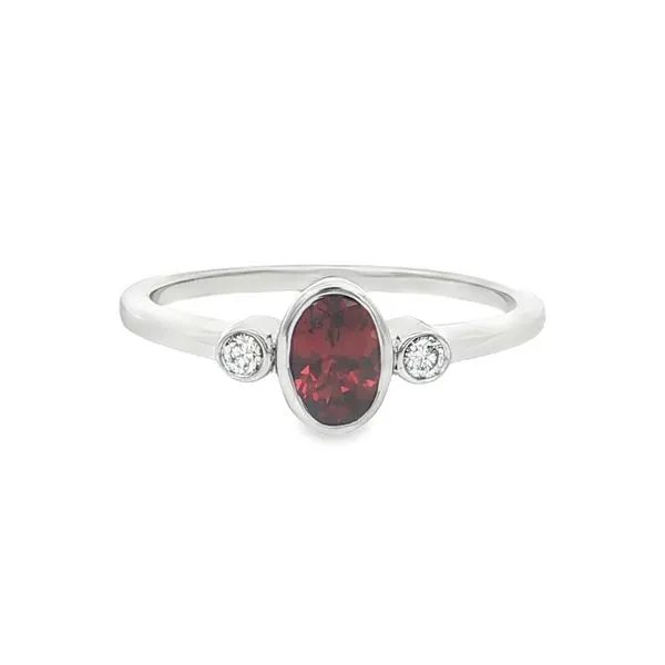 14K White Gold Rhodolite Garnet and Garnet Ring Jaymark Jewelers Cold Spring, NY
