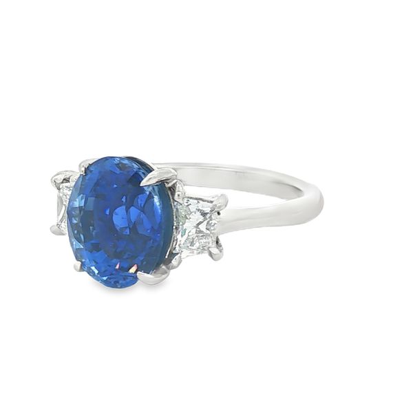 Platinum Sapphire and Diamond Ring Image 2 Jaymark Jewelers Cold Spring, NY